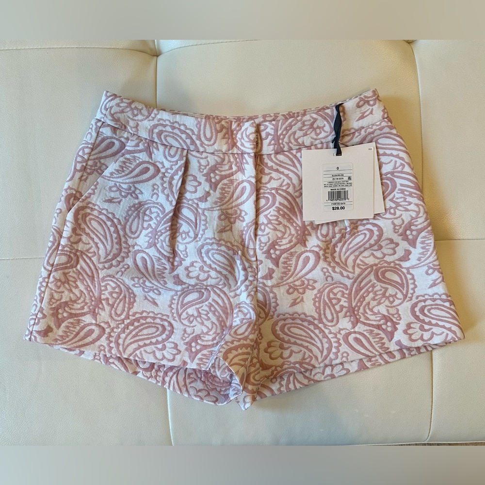 Victoria Beckham Size 0 Paisley Print Jacquard Shorts NWT